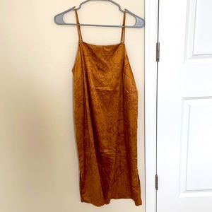 Small Stars Above Brown Slip Dress